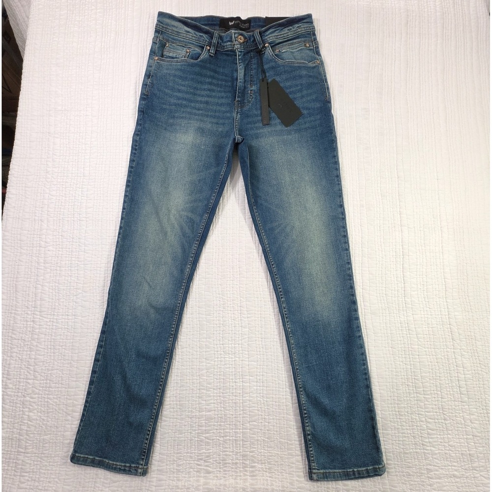 Steve's Jeans Men's 32x32 Medium Wash Rufus Blue Straight Fit Stretch Denim NEW